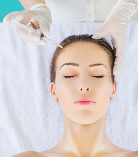 Botox treatment for frown lines between eyebrows