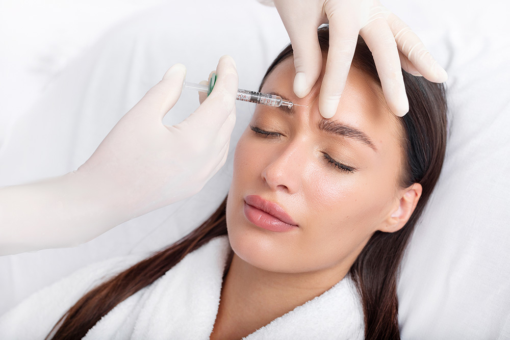 Botox treatment for fine lines and wrinkles on face