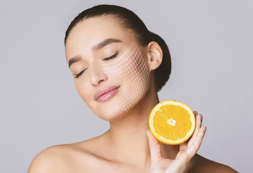 Vitamin C serum skincare product for skin health