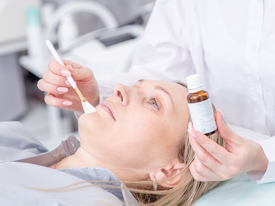 Chemical peel skin resurfacing treatment